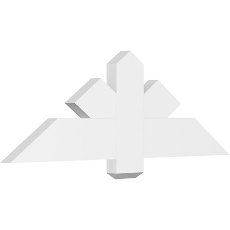 Ekena Millwork Kennewick Architectural Grade PVC Gable Bracket, 48"W x 16"H x 2"D x 6"F, 8/12 Pitch GBP048X16X0206KEN00